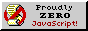 A website badge that proudly states this website is javascript free, and a script icon with a prohibited sign over it.